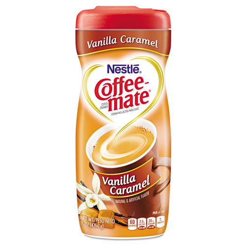 Non Dairy Powdered Creamer Vanilla Caramel 15 Oz Canister