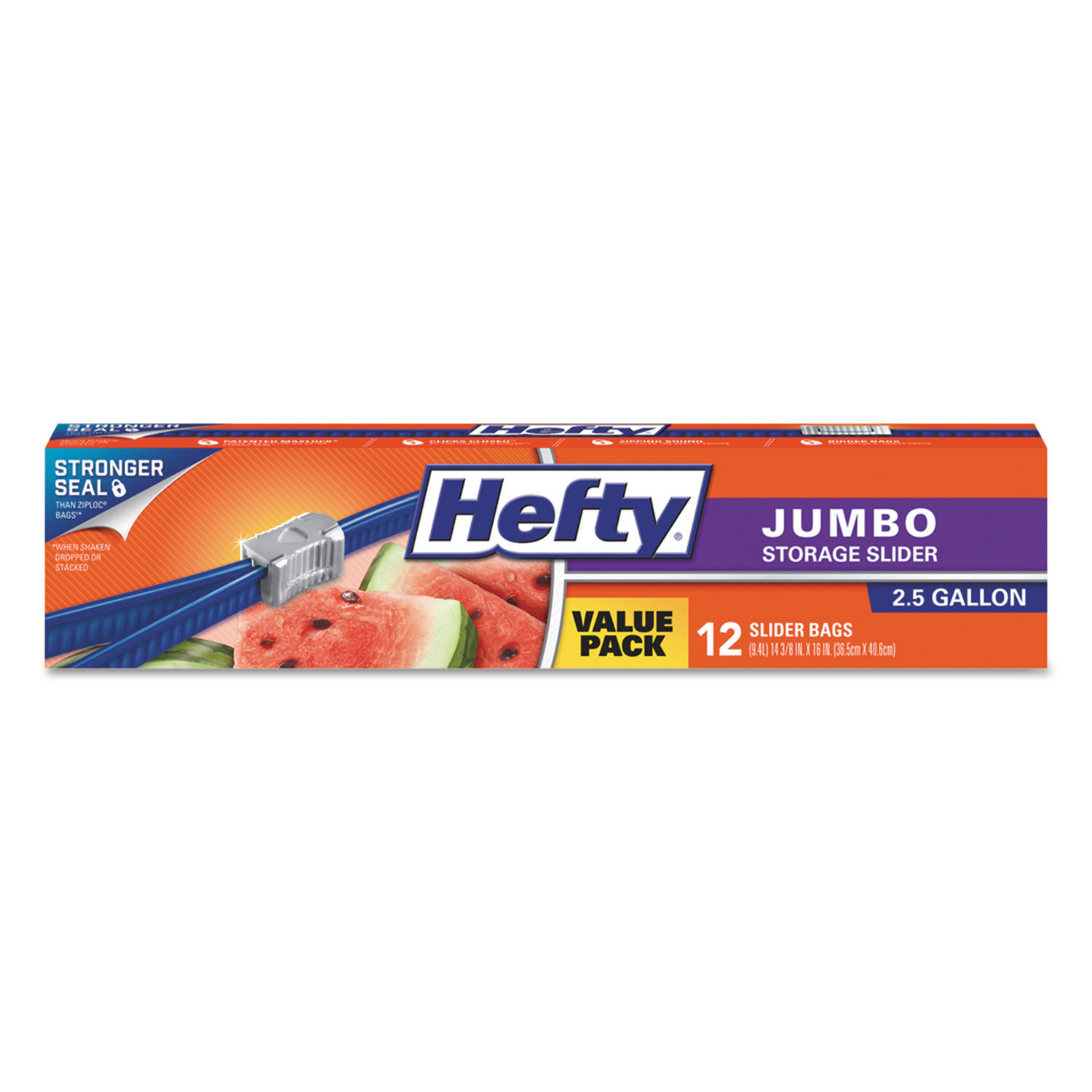 Hefty Freezer Gallon Storage Slider Bags - 25 Ea