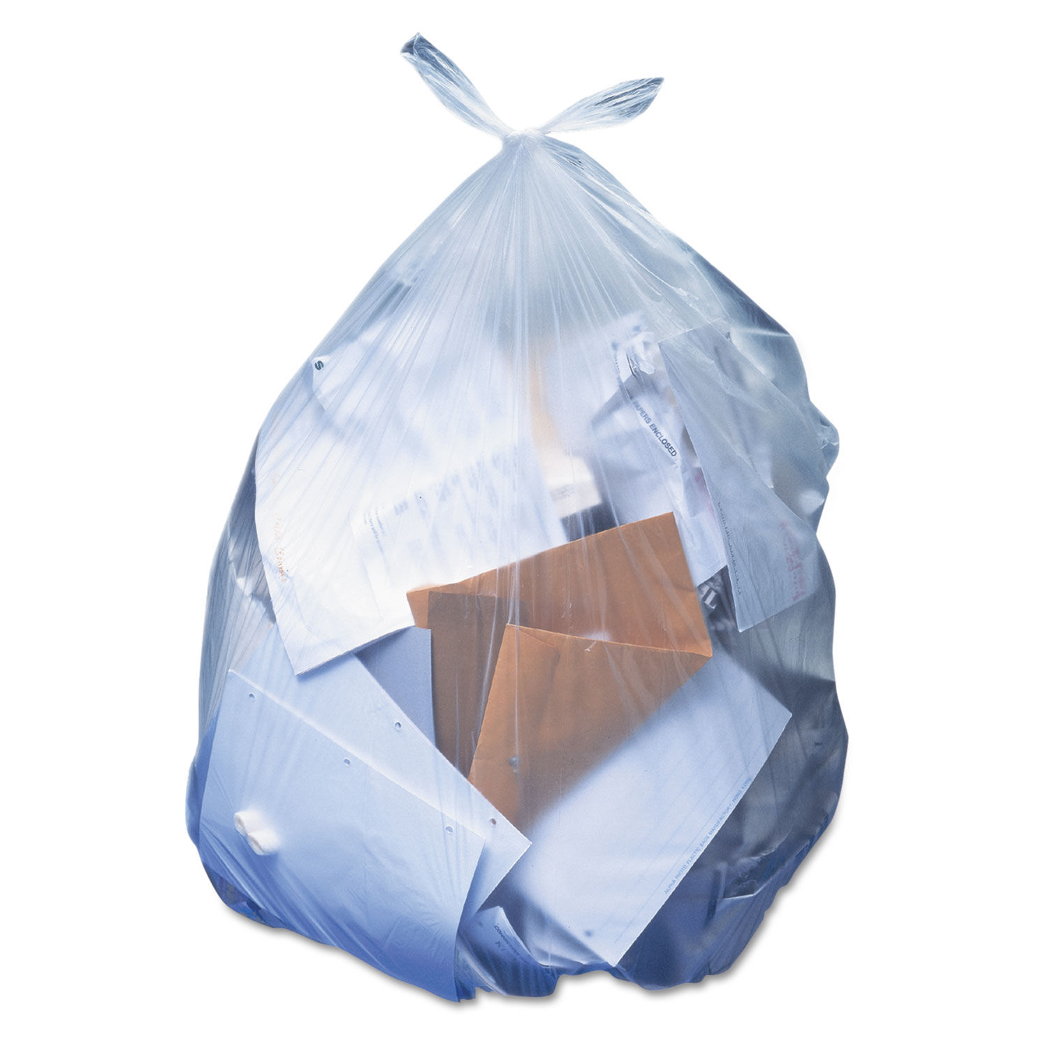 12-16 Gallon Black Regular Duty Trash Bags - 0.35 Mil