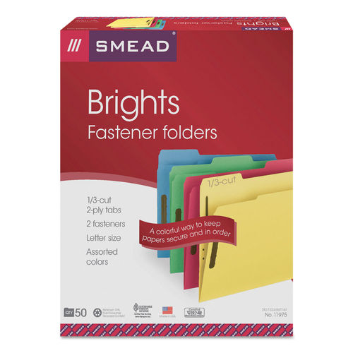 Top Tab Colored Fastener Folders by Smead® SMD11975