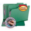 SMD14938 - Colored Pressboard Fastener Folders with SafeSHIELD Coated Fasteners, 2" Expansion, 2 Fasteners, Letter Size, Green, 25/Box