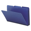 SMD22541 - Expanding Recycled Heavy Pressboard Folders, 1/3-Cut Tabs: Assorted, Legal Size, 1" Expansion, Dark Blue, 25/Box