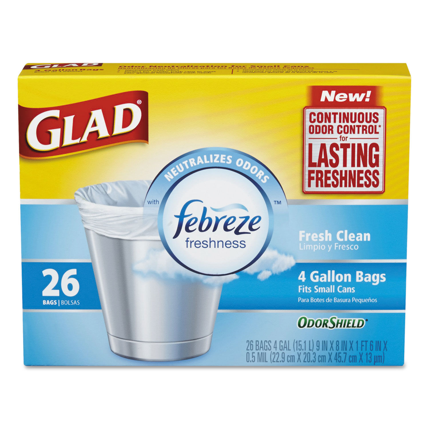 Glad Trash Bags, 4 Gallon, 156 ct