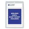 CLI80058 - Clear Vinyl Shop Ticket Holders, Both Sides Clear, 25 Sheets, 5 x 8, 50/Box