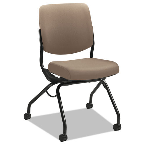 Perpetual Series Folding Nesting Chair Morel Seat Morel Back Black Base