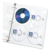 CLI61948 - Deluxe CD Ring Binder Storage Pages, Standard, 8 Disc Capacity, Clear/White, 5/Pack