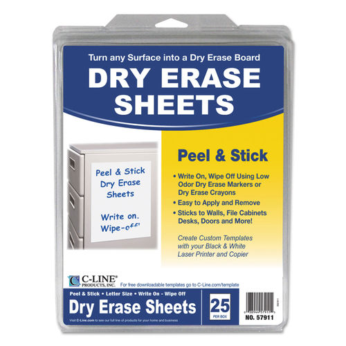 Dry erase whiteboard rolls self cling