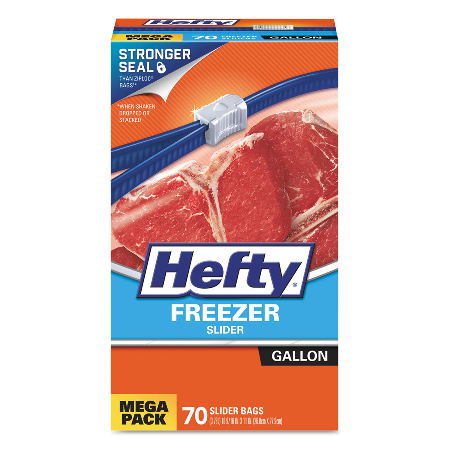 Hefty Slider Bag, Jumbo, 2.5 Gallon,10 Count (Pack - 3) Pack - 3, N/a