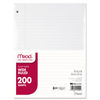 MEA15200 - Filler Paper, 3-Hole, 8 x 10.5, Wide/Legal Rule, 200/Pack