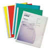 CLI32550 - Vinyl Report Covers, 0.13" Capacity, 8.5 x 11, Clear/Assorted, 50/Box