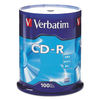 VER94554 - CD-R Recordable Disc, 700 MB/80 min, 52x, Spindle, Silver, 100/Pack