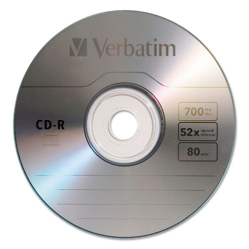 Verbatim CD-R Discs - 700 MB - 80 min - 52X - White - 100 pack