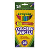 CYO684024 - Long-Length Colored Pencil Set, 3.3 mm, 2B, Assorted Lead and Barrel Colors, 24/Pack