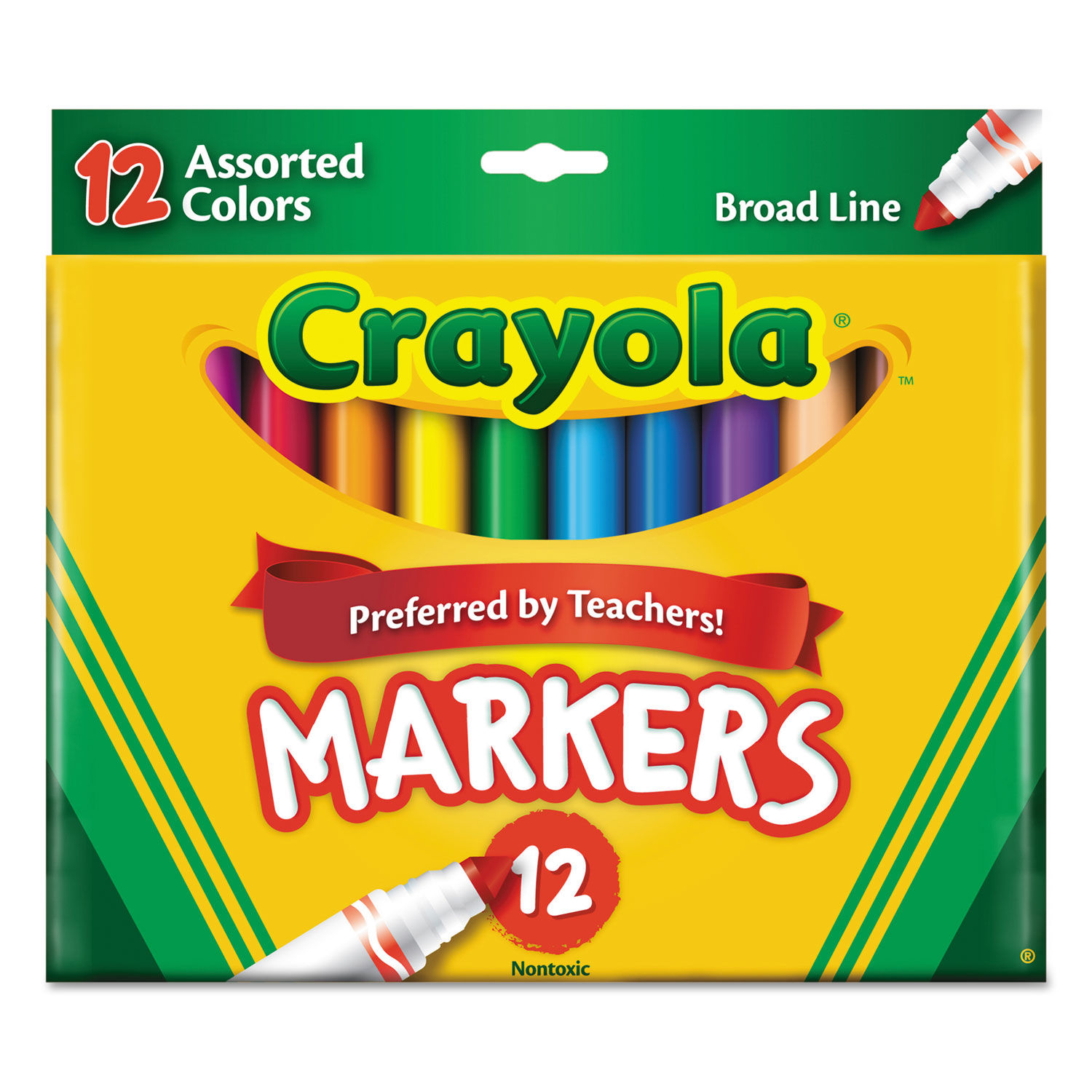 Crayola Washable Broad Line Markers Blue Pack Of 12 Markers - Office Depot