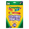 CYO684036 - Short-Length Colored Pencil Set, 3.3 mm, 2B, Assorted Lead and Barrel Colors, 36/Pack