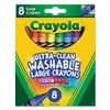 CYO523280 - Ultra-Clean Washable Crayons, Large, 8 Colors/Box