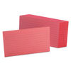 OXF7321CHE - Ruled Index Cards, 3 x 5, Cherry, 100/Pack