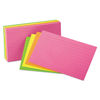 OXF40279 - Ruled Index Cards, 3 x 5, Glow Green/Yellow, Orange/Pink, 100/Pack