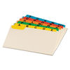 OXF05827 - Manila Index Card Guides with Laminated Tabs, 1/5-Cut Top Tab, A to Z, 5 x 8, Manila, 25/Set