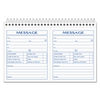 TOP4007 - Spiralbound Message Book, Two-Part Carbonless, 5 x 4.25, 2 Forms/Sheet, 200 Forms Total