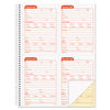 TOP4100 - Service Call Book, Two-Part Carbonless, 5.5 x 3.88, 4 Forms/Sheet, 200 Forms Total