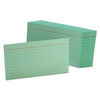 OXF7321GRE - Ruled Index Cards, 3 x 5, Green, 100/Pack