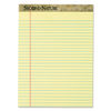 TOP74890 - Second Nature Recycled Ruled Pads, Wide/Legal Rule, 50 Canary-Yellow 8.5 x 11.75 Sheets, Dozen