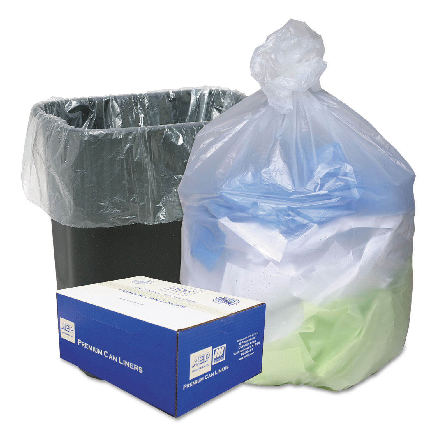 Hand-e Large Trash Can Liners, 200 Count - 7-10 Gallon Garbage