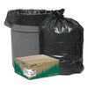 WBIRNW4320 - Linear Low Density Recycled Can Liners, 56 gal, 2 mil, 43" x 47", Black, 10 Bags/Roll, 10 Rolls/Carton