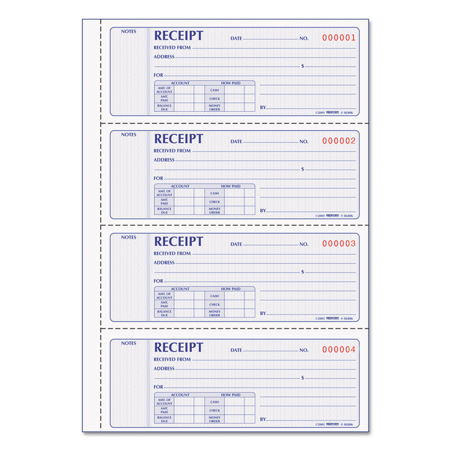 Money Receipt Book by Rediform® RED8L806