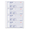 RED8L808R - Money Receipt Book, FormGuard Cover, Three-Part Carbonless, 7 x 2.75, 4 Forms/Sheet, 100 Forms Total
