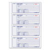 RED8L808 - Money Receipt Book, Softcover, Three-Part Carbonless, 7 x 2.75, 4 Forms/Sheet, 100 Forms Total