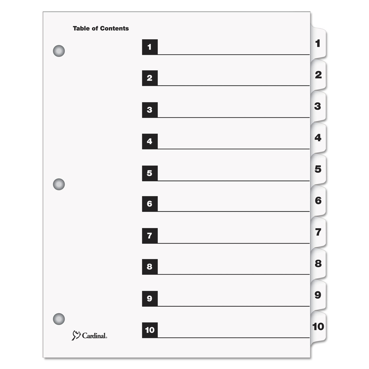 binder dividers printable