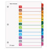 CRD60318 - OneStep Printable Table of Contents and Dividers, 12-Tab, Jan. to Dec., 11 x 8.5, White, Assorted Tabs, 1 Set