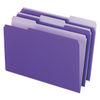 PFX435013VIO - Interior File Folders, 1/3-Cut Tabs: Assorted, Legal Size, Violet, 100/Box