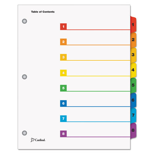 OneStep Printable Table of Contents and Dividers by Cardinal® CRD60818