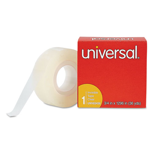 Office Depot Brand Invisible Tape, 3/4in x 1296in, Clear, Pack of 4 Rolls