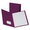 OXF57757 - Twin-Pocket Folders with 3 Fasteners, 0.5" Capacity, 11 x 8.5, Burgundy, 25/Box