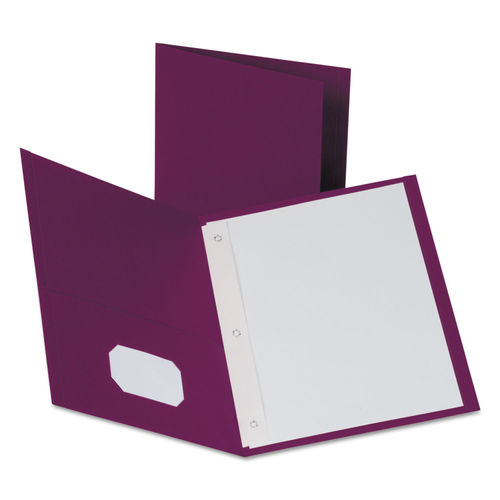 Staples School Grade 2 Pocket Folder, Purple, 25/Box