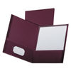 OXF53441 - Linen Finish Twin Pocket Folders, 100-Sheet Capacity, 11 x 8.5, Burgundy, 25/Box