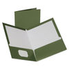 OXF5049560 - Two-Pocket Laminated Folder, 100-Sheet Capacity, 11 x 8.5, Metallic Green, 25/Box