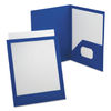 OXF57441 - ViewFolio Polypropylene Portfolio, 100-Sheet Capacity, 11 x 8.5, Clear/Blue