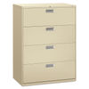 HON694LL - Brigade 600 Series Lateral File, 4 Legal/Letter-Size File Drawers, Putty, 42" x 18" x 52.5"