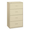 BSX434LL - 400 Series Lateral File, 4 Legal/Letter-Size File Drawers, Putty, 30" x 18" x 52.5"