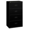 BSX434LP - 400 Series Lateral File, 4 Legal/Letter-Size File Drawers, Black, 30" x 18" x 52.5"