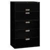 HON695LP - Brigade 600 Series Lateral File, 4 Legal/Letter-Size File Drawers, 1 Roll-Out File Shelf, Black, 42" x 18" x 64.25"