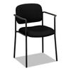 BSXVL616VA10 - VL616 Stacking Guest Chair with Arms, Fabric Upholstery, 23.25" x 21" x 32.75", Black Seat, Black Back, Black Base