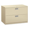 HON692LL - Brigade 600 Series Lateral File, 2 Legal/Letter-Size File Drawers, Putty, 42" x 18" x 28"