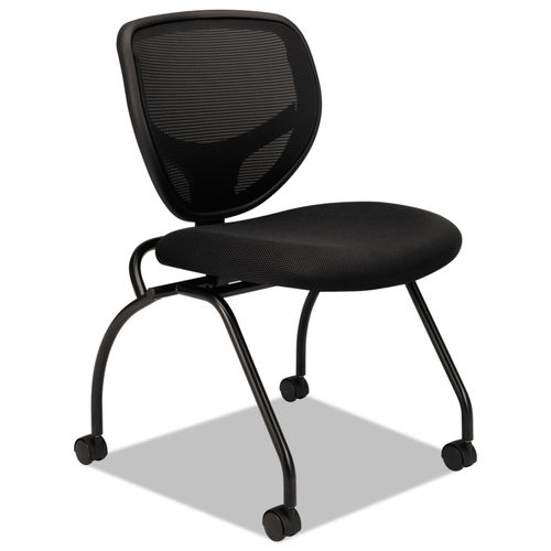 Vl302 Series Mesh Back Nesting Chair Black 2 Carton