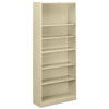 HONS82ABCL - Metal Bookcase, Six-Shelf, 34.5w x 12.63d x 81.13h, Putty